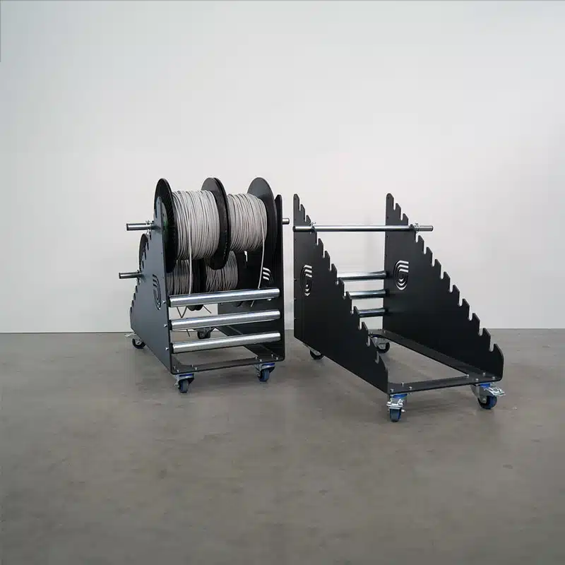 Reel unwinder on castors - Mecaspin peripheral equipment Reel unwinder on castors - Mecaspin peripheral equipment